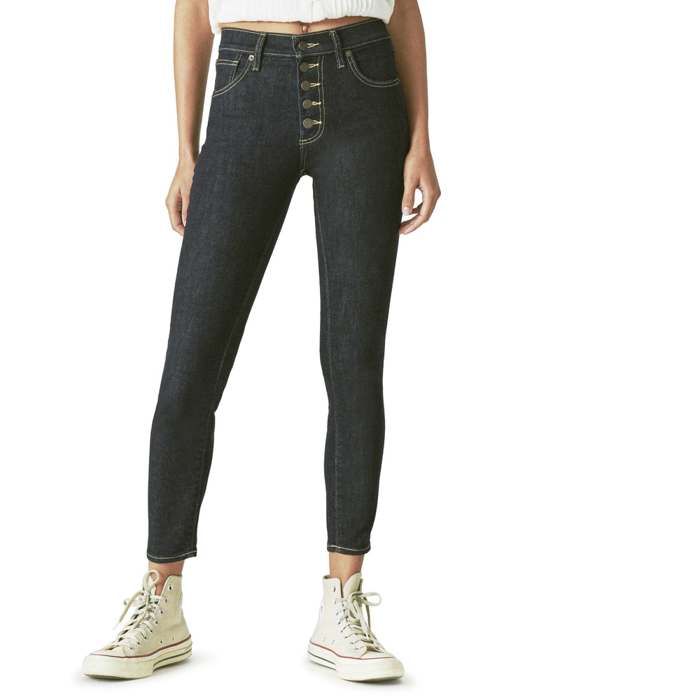 Lucky Brand High Rise Bridgette Skinny with Exposed Button Fly - Addison